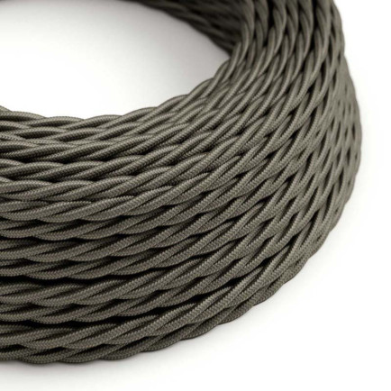 Strijkijzersnoer Donker Grijs Gevlochten