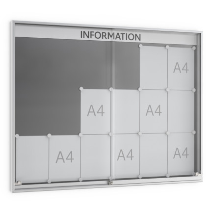 Informatiekast Binnen Schuifdeur 18x A4 Premium