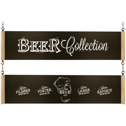 Krijtbord Hook Eiken Industrial Combinatie-set Horizontaal