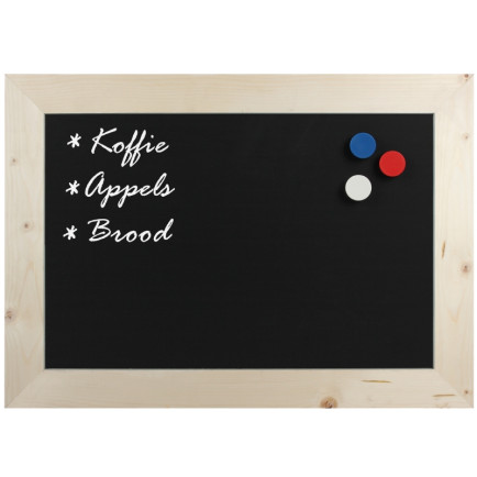 Krijtbord Magnetisch Hout Blank 50x70 cm
