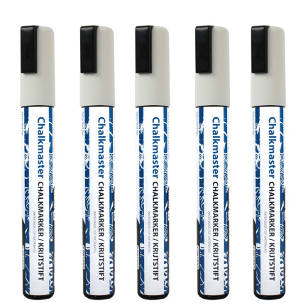 Krijtstiften 5 stuks wit 5 mm