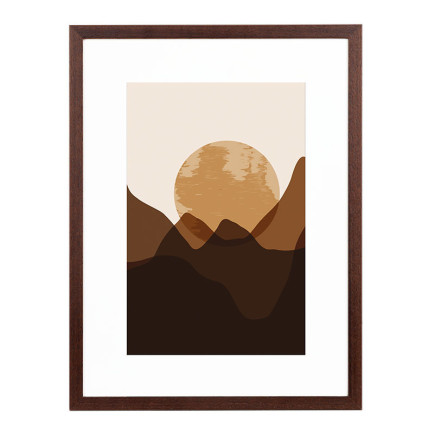 Wissellijst Teak A4 - Art Print en Passe Partout