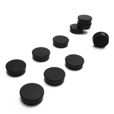 Memomagneten 10 stuks zwart 10mm