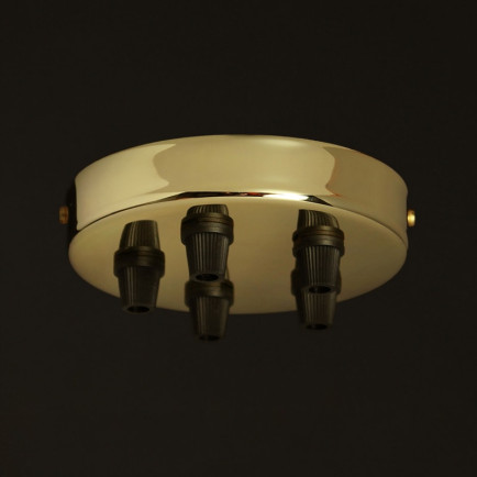 Plafondkap messing 5 uitgangen