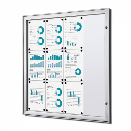 Informatiekast Binnen Whiteboard 12x A4