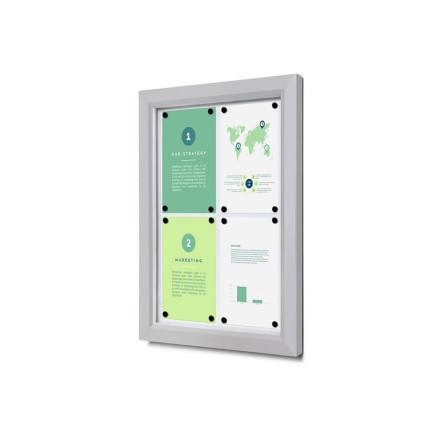 Informatiekast Buiten Whiteboard 4x A4 Breed