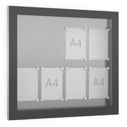 Informatiekast Buiten Draaideur 8x A4 Antracietgrijs