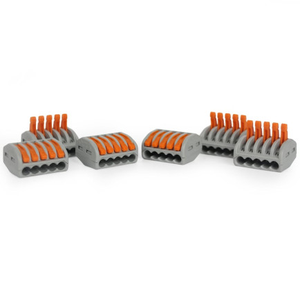 Wago Lasklem Set voor Plafondkap 6 en 7 uitgangen