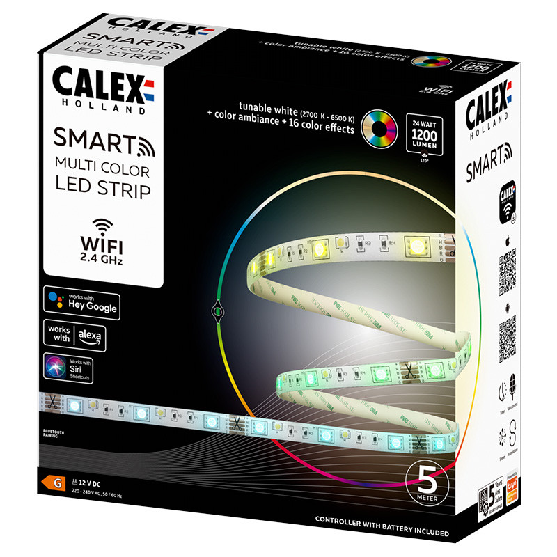 dør Duplikere Begyndelsen Calex Smart RGB + Wit Led strip 5M kopen? Smart home Goodstore.nl