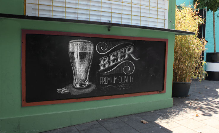 zelfgemaakt krijtbord