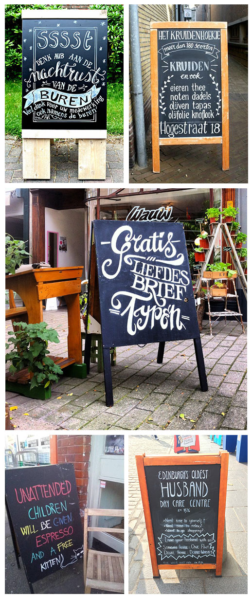 Ideeën voor krijtbord teksten